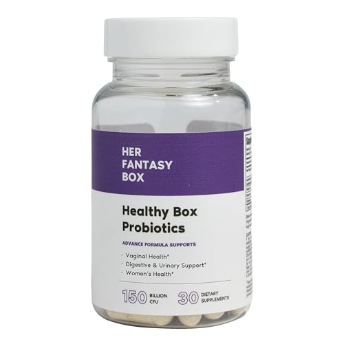 Her Fantasy Box | Healthy Box | Vaginal Probiotics for Women – Prebiotics + Advanced Lactobacillus Blend – Hormonal Balance, PMS Relief – Feminine Health Support with Cranberry & D-Mannose