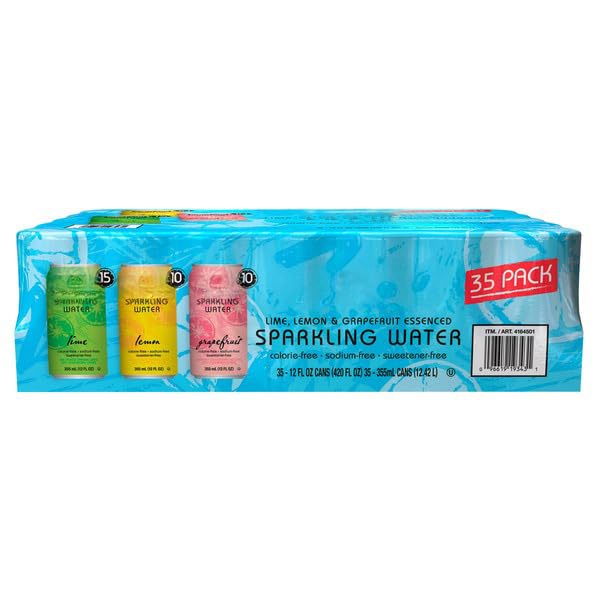 Image of Sparkling Water Variety Pack, 35 Count, 12 Fl Oz Cans, carbonated sparkling water variety