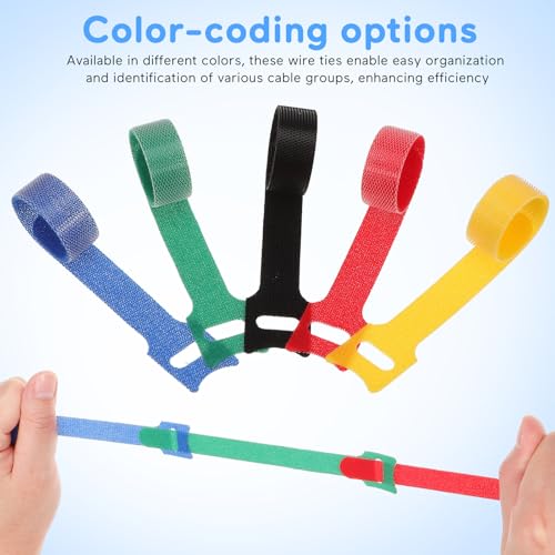 ORFOFE Reusable Cable Ties Cord Organizer 150Mm Wire Management Straps for Charging Cords and Desk Cable Holder, 100 Pieces miniatura 3