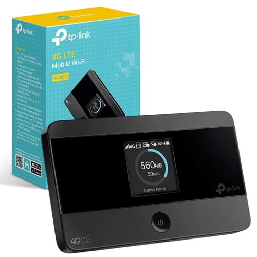 TP-Link M7350 4G Cat4 LTE Portable WiFi, Mobile MiFi Hotspot, Connection with up to 10 Devices, Up to 8 Hours of Battery, Compatible with Most of the