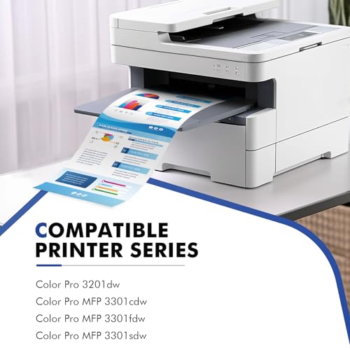 Image of 218X 218A Toner Cartridges 4 Pack High Yield with Chip 3201dw 3301fdw Compatible Replacement for HP 218X 218A Color LaserJet Pro MFP 3301cdw 3301sdw Printer Ink Set W2180X (Black Cyan Yellow Magenta)