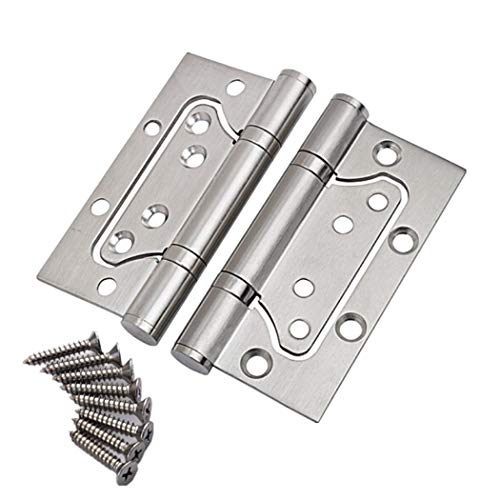 Lot de 2 charnières de porte invisibles en acier inoxydable 10,2 cm