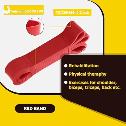 Image of Pull Up Bands, Resistance Bands, Pull Up Assistance Band Exercise Bands for Men & Women Working Out, Body Stretching, Physical Therapy, Muscle Training