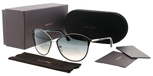 Tom Ford FT0320 Sunglasses - Shiny Rose Gold Frame, Gradient Smoke Lenses, 59 mm Lens FT03205928B4