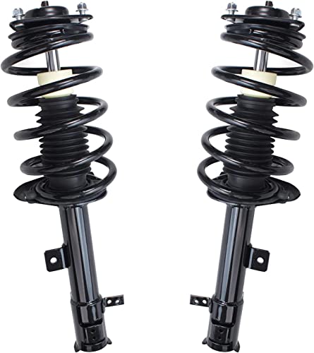 Image of Detroit Axle - 12pc Front End Suspension Kit for 2009-2012 Dodge Caliber 2 Ready Struts w /Coil Spring 2 Lower Ball Joints 4 Inner & Outer Tie Rods 2 Sway Bar Links 2 Boots 2010 2011 Replacement