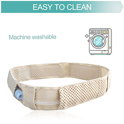 Comfortable Breathable Peritoneal Dialysis Belt Pd Catheter Holder Accessories Adjustable Feeding G Tube Pouch Safety Secure Transfer Set Peg Tubing Supplies Men Women, Beige Medium #TOP5