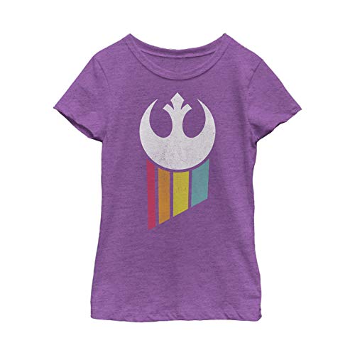 STAR WARS Rainbow Rebel Logo Girls Short Sleeve Tee Shirt