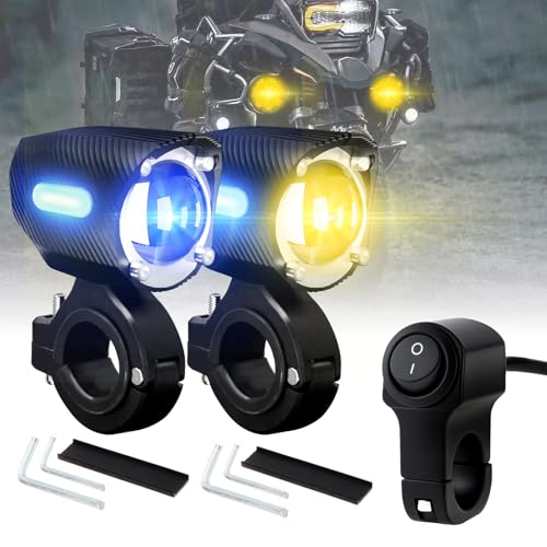 Motorcycle Driving Lights 120W Auxiliary Hi Lo 5-Mode Foglights Spotlights