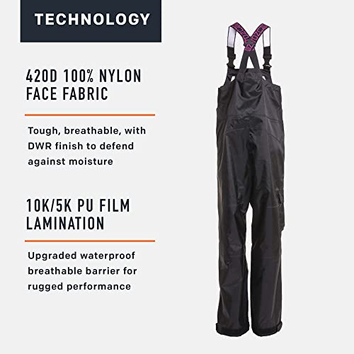 Grundéns Women's Weather Watch Bib | Updated | Waterproof, Stain-Resistant, Black, Large #TOP3