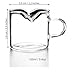 2 Pcs 100ml 3.4oz Creative Crystal Glass Mini Creamer Double Spout Coffee Milk Tea Pitcher Honey Jug Sauce Pitcher Jug Vase Syrup Dressing Server Mug Cup Creamer with Handle for Kitchen Home Decor