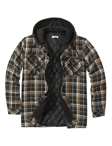 ジャケット・アウター tenderloin flannel check coat COOFANDY Mens plaid shacket button down wool blend fall flannel