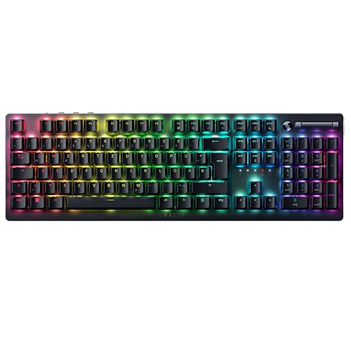 Razer DeathStalker V2 Pro (Red Switch) - Kabellose Optische Low-Profile-Gaming-Tastatur (Lineare Optische Switches, HyperSpeed Wireless, Bluetooth 5.0) QWERTZ DE-Layout | Schwarz