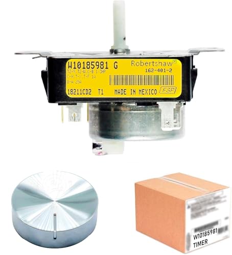 Opiniones de secadoras whirlpool más recomendados. 42 Robertshaw Kit Timer Secadora Whirlpool W10185981 con Perilla Original | Programador 162-401-AM | Repuesto Genuino | NO ES Chino