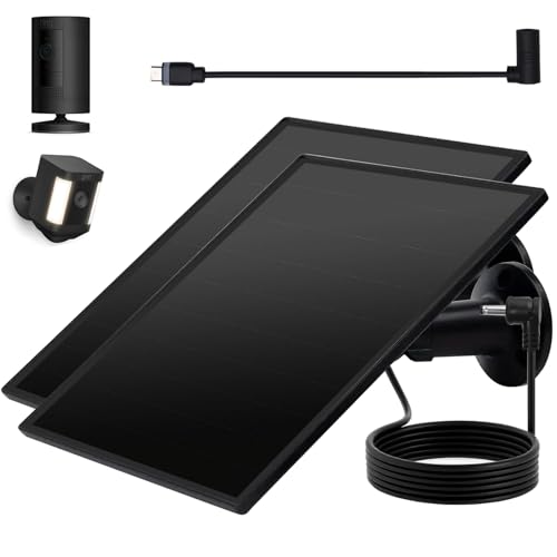 Ring Camera Solar Panel, 5W Solar Charger Compatible with Rings Spotlight Plus/Pro, Stick Up Outdoor...
