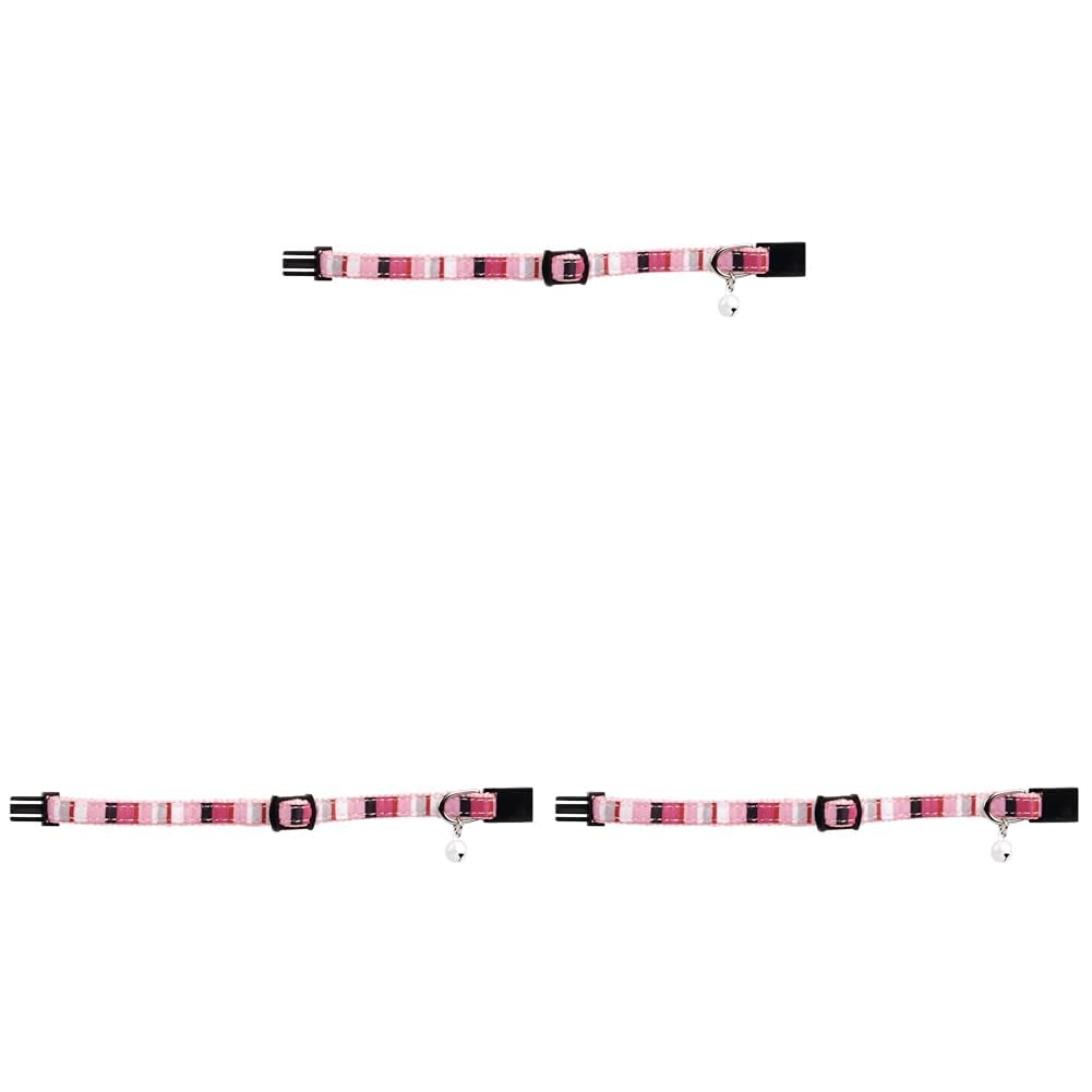 Beeztees Yavru Kedi Boyun Tasması, Zilli, Pembe, 16-32cm (3 paketi)