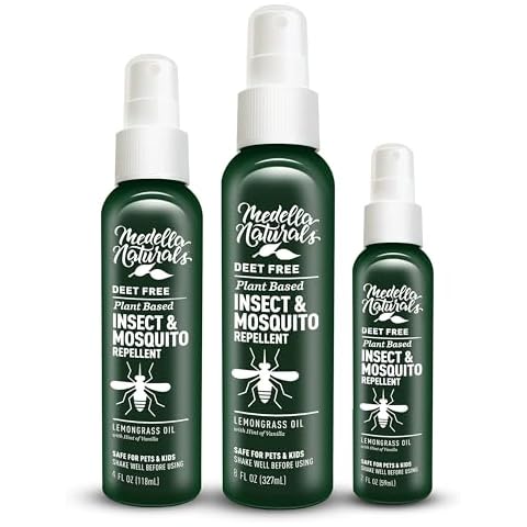 Deet-free Insect & Mosquito Repellent Travel Pack (2, 4, 8oz) – Nice Smelling Insect Repellent with Lemongrass Oil Safe for Pets and Kids – Bug Spray for Mosquitoes, Gnats, Black Flies, and No-see-ums Cover