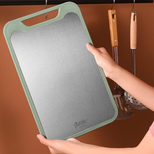 Planche à découper de cuisine en acier inoxydable grande taille robuste multi-usage