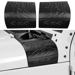 Cowl Body Armor Outer Cowling Cover for 2007-2017 Jeep Wrangler JK JKU Accessories Rubicon Sahara Unlimited Outer Cowl Covers Corner Guards