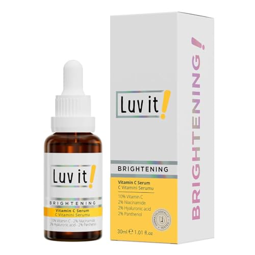 Luv it! Suero de vitamina C 10% – Brightening – Sérum facial con niacinamida, hialurónico y pantenol – Para un cutis uniforme y radiante – 30 ml