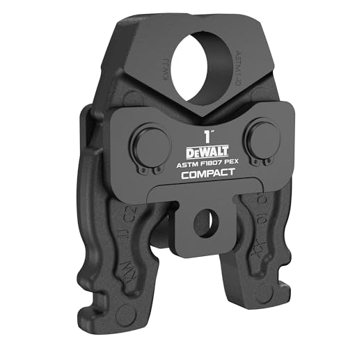 DEWALT Compact 1 Inch PEX F1807 Press Jaw for Use with DCE210 DEWALT 20V MAX Compact Press Tool, Compatible with ASTM F1807 ASTM F2159 Approved Crimp Fittings (DCE215100) by DEWALT - Used condition - US$158.09