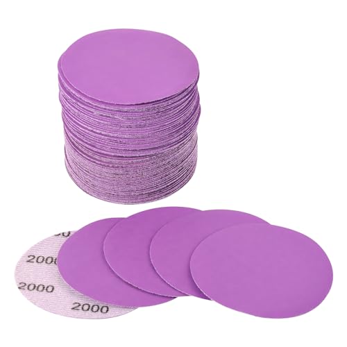 Arilier 3 Inch Sanding Disc 40Pcs, 2000 Grit Sandpaper, Drill Sanding Attachment, Wet Dry Hook and Loop Sandpaper Discs for Random Orbital Sanders, Alumina Sand Paper for Wood, Metal, Automotive