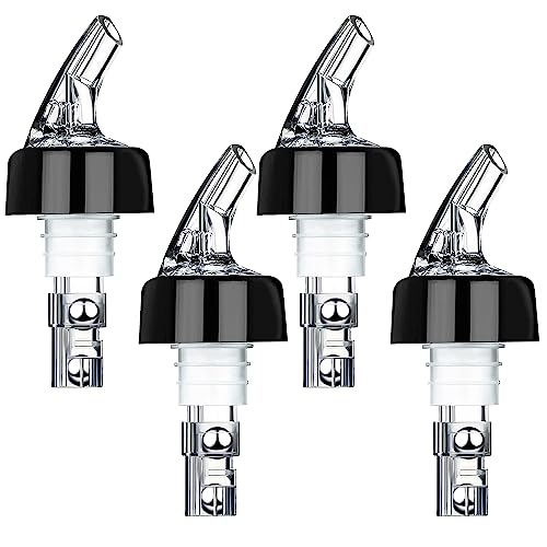 Automatic Measured Bottle Pourer,measured liquor bottle pourers for Spirits,quick shot spirits measuring pourer,Wine Cocktail Alcohol Automatic Dispenser Home Bar Tools 20ml(4 pack)