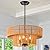 DSLITING Rattan Pendant Light Boho Wicker Chandelier Kitchen Island Lighting 2-Tier Drum Basket Hanging Light Woven Shade Dinning Room Light Fixture Living Room Bedroom Entrance Farmhouse Chandeliers