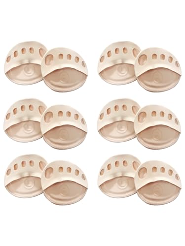 Toe Topper Liner Socks Women's Toeless High Heels Sandals Sponge Cushion Pads 6 Pairs Work Boots High Heeled Socks