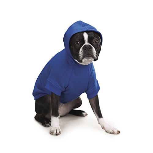 Zack & Zoey Basic Hoodie for Dogs, 12" Small, Nautical Blue - Thumbnail 2