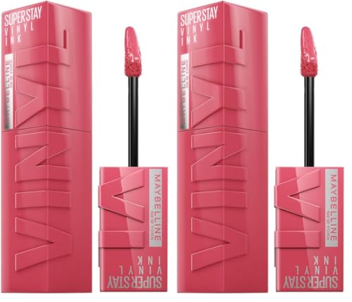 Image of Maybelline Super Stay Vinyl Ink Liquid Lip Color, Rogue (Pack of 2)