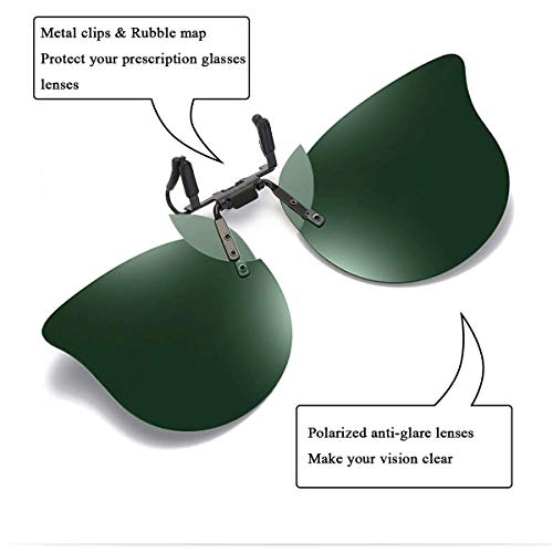 Polarized Cat Eye Clip-on Sunglasses Anti-Glare UV Protection Oversized Sunglasses Over Prescription Glasses3