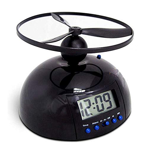 Creative Flying Alarm Clocks Black Lounger Table Clock With Snooze Game Function LCD Display