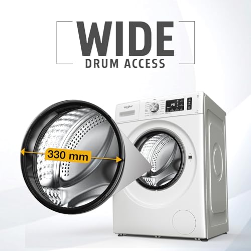 Image of Whirlpool 7 Kg 5 Star Inverter Front Load Fully Automatic Washing Machine with In-Built Heater (XS7010BWW52E, Crystal White, 100+ Tough Stains, Steam Technology, 6th Sense Soft Move, 2024 Model)