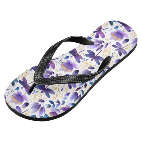 Flip Flop Sandals Dragonfly Floral Print for Women Men Beach Outdoor XS2