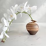 Lunestella Ceramic Small Bud Vase for Home Décor, Table, Living Room, Modern Farmhouse Style (Earth Neutral Color)