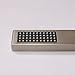 Square Solid Brass Hand Held Shower Head With Wall Connector Holder and Hose Set Brushed nickel