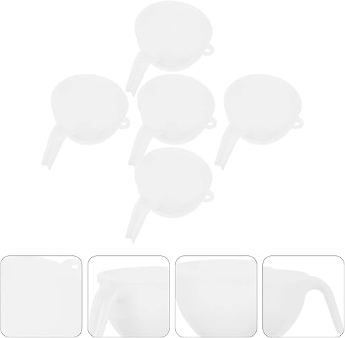 Miniatura 8 de Happyyami Juego de 5 cuencos de plástico ABS para hornear con tapas, 33.8 fl oz, blanco, clásico, cuenco