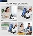 UNNO 3-in-1 Magnetic Wireless Charging Station with Fast Charge | Compatible with iPhone 15/14/13/12, Apple Watch (All Series), AirPods Pro 3/2 | Desktop Stand for Home & Office