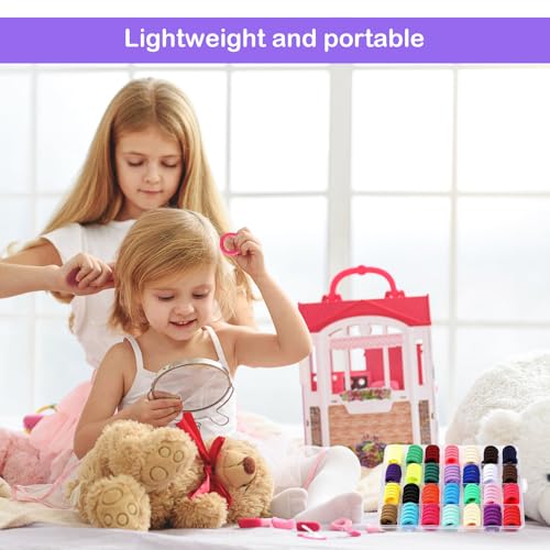 280 Stück Haargummis Mädchen, 28 Farben Klein Haargummi, Mini Nahtlose Haarbänder, Haarband Baby Mehrfarbig Soft Zopfgummi Klein für Mädchen Kinder Kleinkinder Baby
