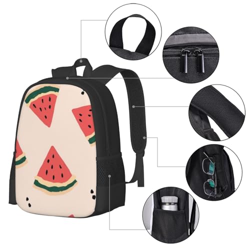 17 Inch Backpack for Juicy Watermelon Lightweight Adjustable Animal Backpacks with Mesh Side Pockets for Travel Outdoor Sports3