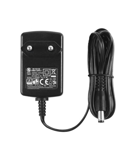Adaptador de corriente DC 9 V 1,5 A, enchufe 5,5 mm x 2,1 mm, centro negativo