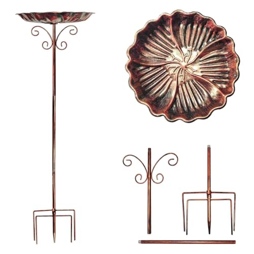 Bain d'oiseaux décoratif résistant au vent abreuvoir stable pour jardin