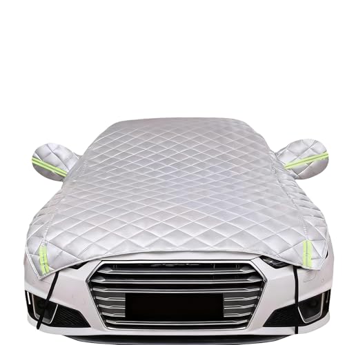 Media Cubierta De Coche para Hyundai Genesis 2004-2006,Funda Protectora contra El Granizo,Funda Protectora para Medio Coche,Antipolvo Anti-UV,Silver