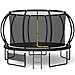 Devoko Trampolin Outdoor Ø 228/305/366/427 cm, GS-Zertifikat, Kindertrampolin Gartentrampolin mit Sicherheitsnetz, Rundes Riesentrampolin mit Leiter und Schuhbeutel