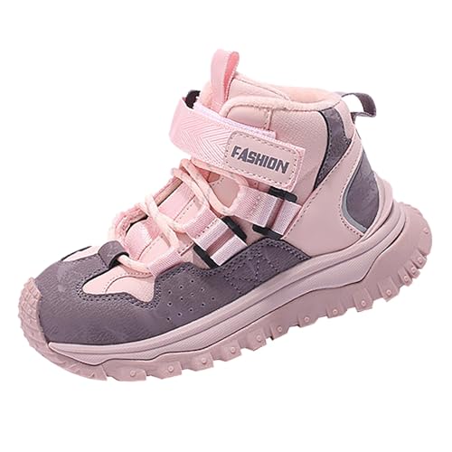 Boys Girls Tennis Shoes Non Slip Lace-Up High Top Shoes Lightweight Breathable Running Hiking Outdoor Sneakers