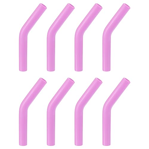 Puntas de silicona para pitillos x8, reutilizables, morado claro miniatura 1