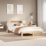 MOBCANT Letto Libreria senza Materasso,Letto frame Giroletto Doghe letto Letto matrimoniale utilizzabile per Camera da letto Appartamento Camera degli ospiti Dormitorio 120x190 cm in Legno di Pino