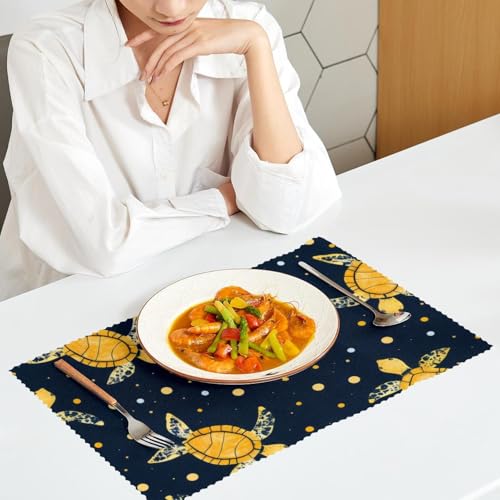 Set de table antidérapant lot de 6 résistant à la chaleur 30x45cm
