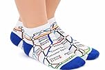 Licensed London Underground™ Tube Map Trainer Socks for Men | Official TFL™ London Tube Pattern Ankle Socks | Fun Novelty Travel & Gift Socks | Comfortable Cotton Rich Sport Trainer Socks Sizes 6-11