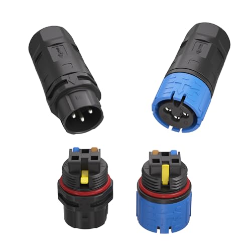 AOHUA 4-Pack Q20 IP68 Conector 3 Pin Rápido miniatura 6